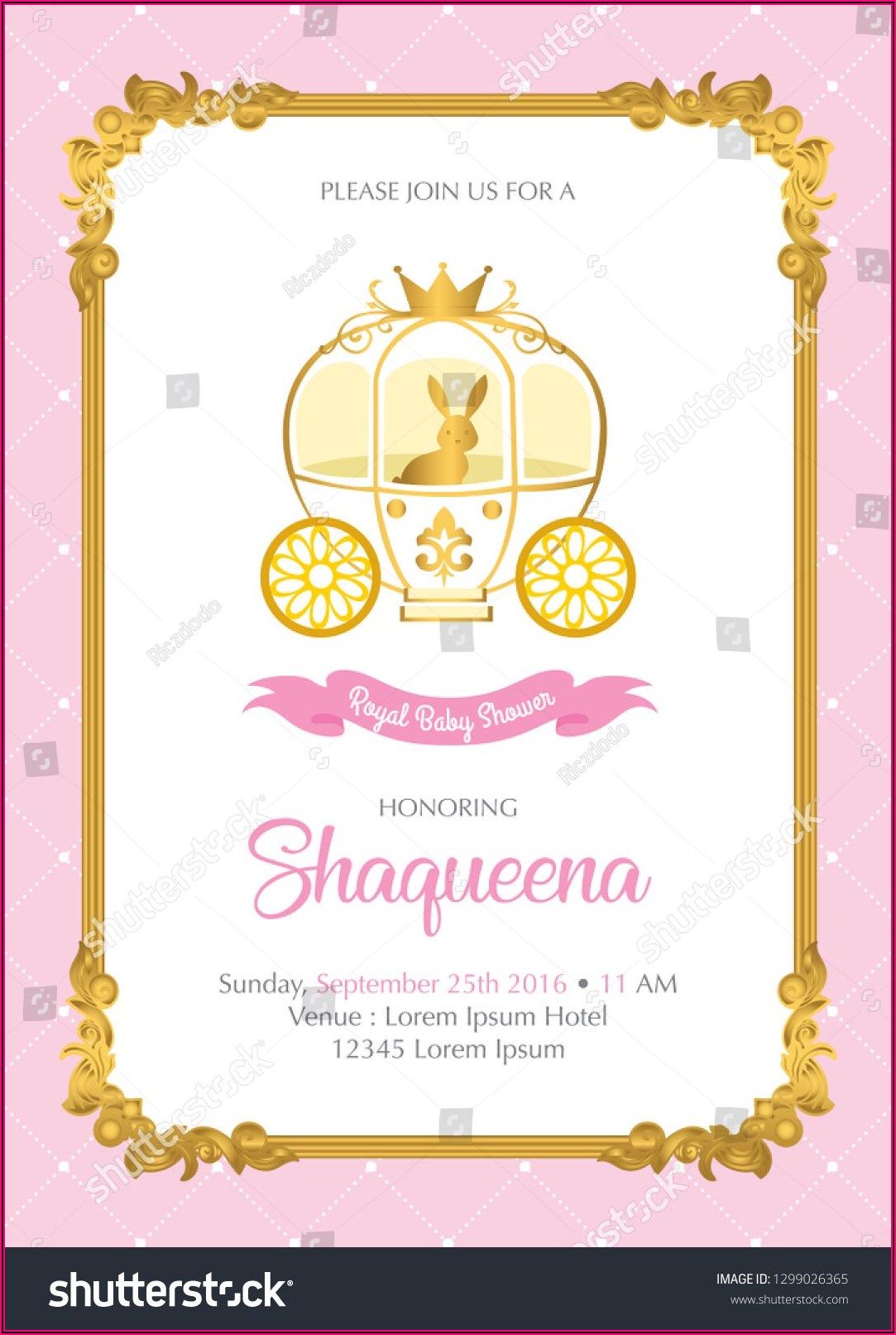 Royal Princess Baby Shower Invitation Template