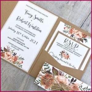 Rustic Autumn Wedding Invitations