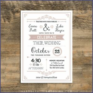 Rustic Wedding Invitations Templates Free