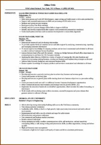 Sales Manager Cv Template Uk