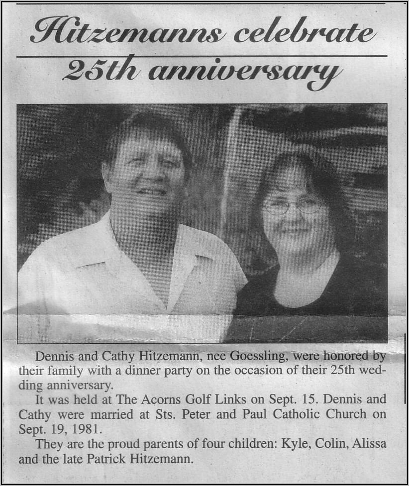 Sample 50th Wedding Anniversary Announcement For Newspaper