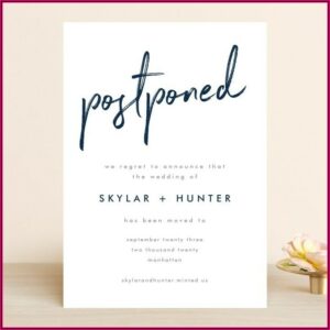 Save The Date Wedding Invitations Covid