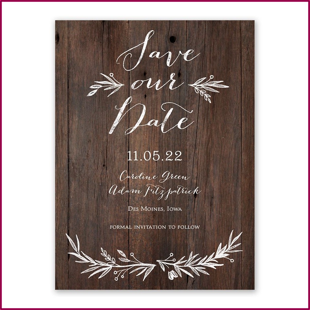 Save The Date Wedding Invitations Rustic