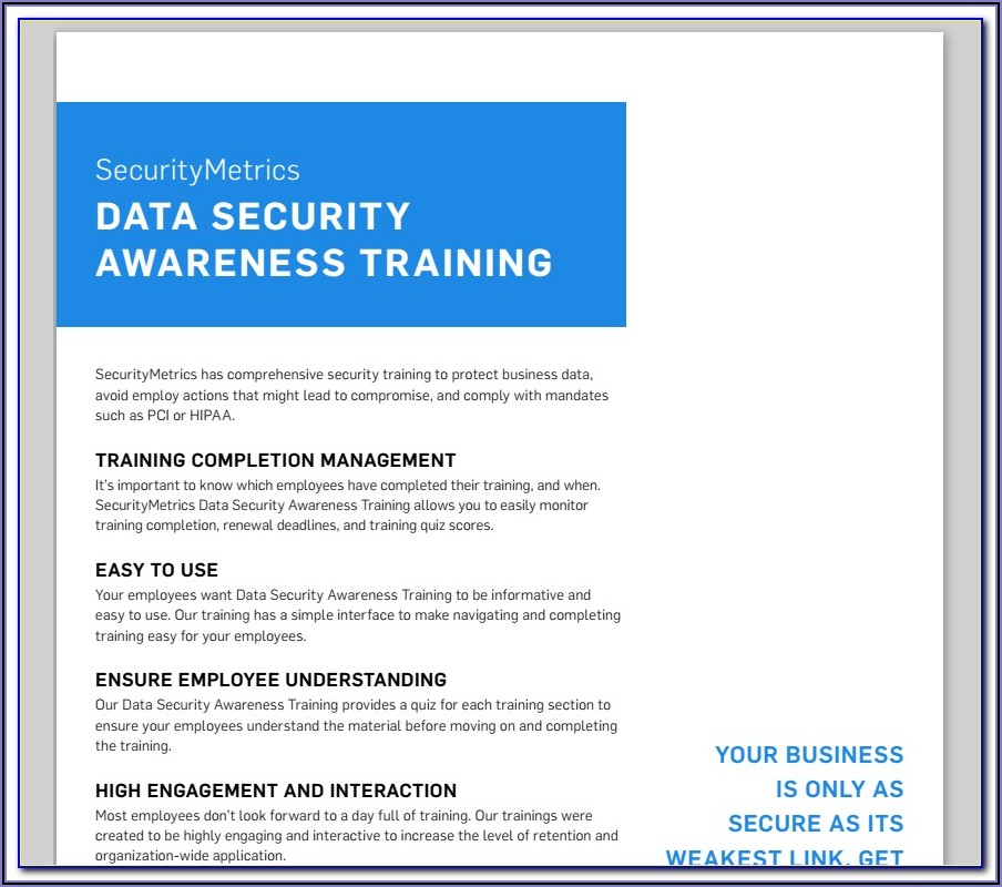 Security Education Training And Awareness Program Template