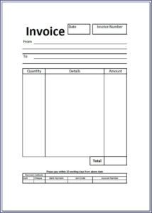 Self Employed Invoice Template Uk Free Download