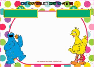 Sesame Street Invitation Template Free