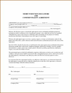 Simple Confidentiality Agreement Template Free Australia