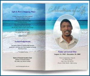 Simple Funeral Program Template Free