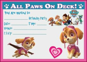 Skye Paw Patrol Invitations Zazzle