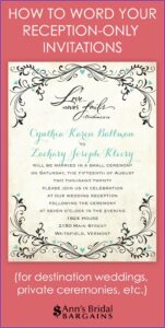 Small Destination Wedding Invitation Wording