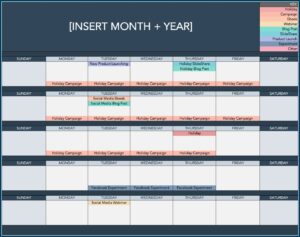 Social Media Campaign Timeline Template
