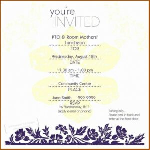 Staff Appreciation Lunch Invitation Template