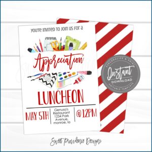 Staff Appreciation Luncheon Invitation Template