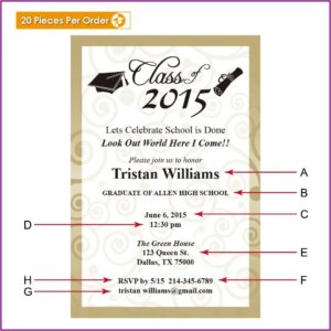 Standard Graduation Announcement Size