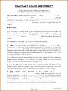 Standard Lease Agreement Template