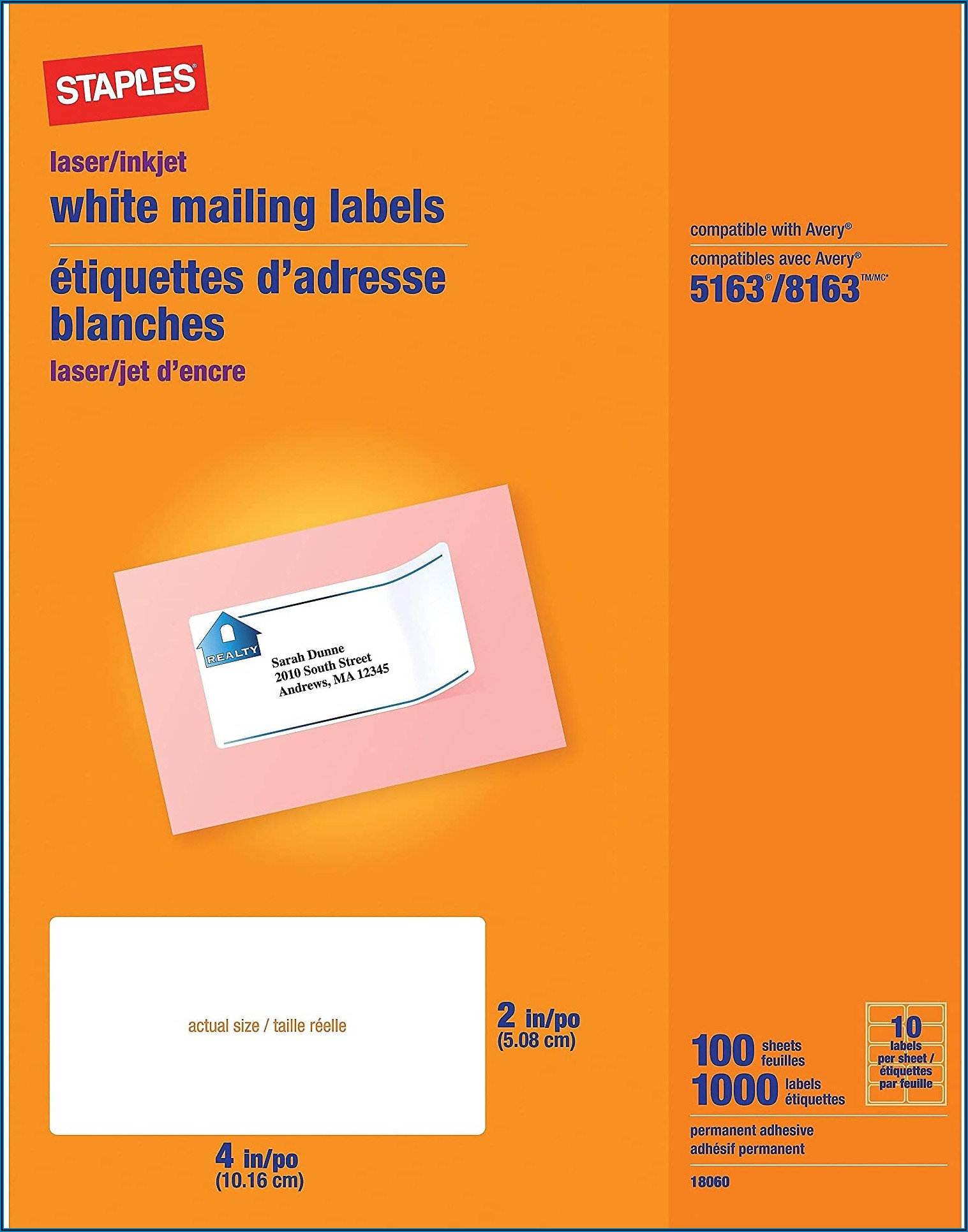 Staples Labels 18 Per Sheet Template