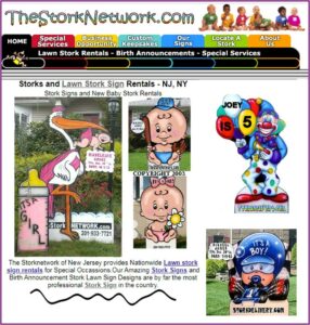 Stork Birth Announcement Yard Sign Nj