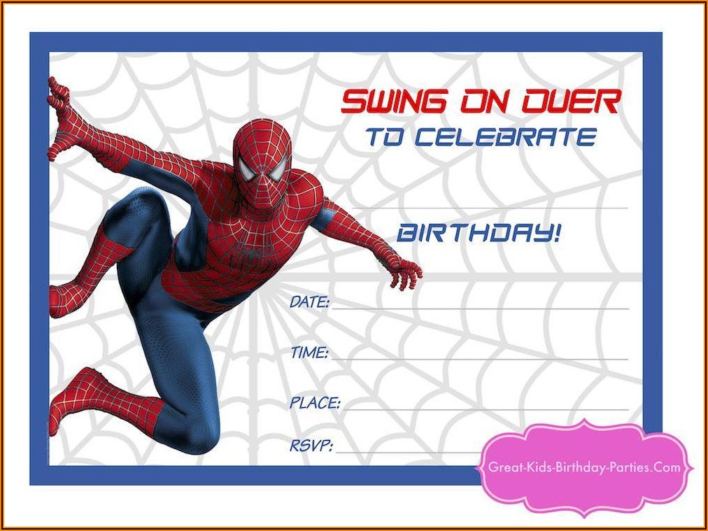 Superhero Newspaper Birthday Invitation Template
