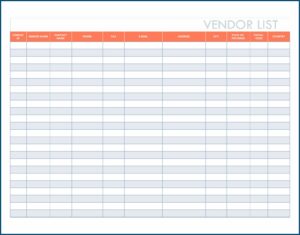 Suppliers List Template Excel