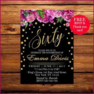 Surprise 60th Birthday Invitations For Him