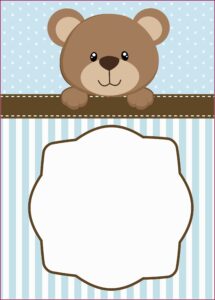 Teddy Bear Baptism Invitations