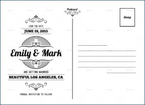 Template For Postcard Back