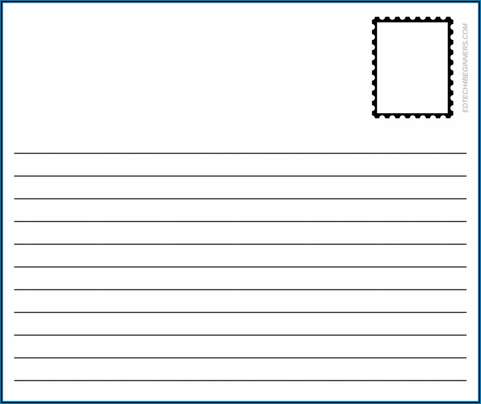 Template For Postcard Writing