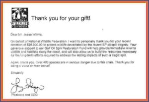 Thank You Letter Template For Donations