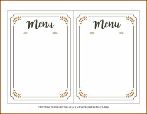 To Go Menu Template Free