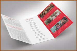 Tri Fold Funeral Program Template