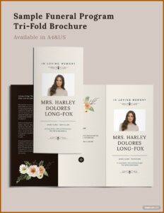 Tri Fold Program Template Word