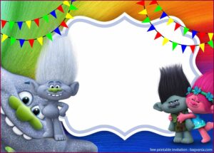 Trolls Invitations Templates Free Download