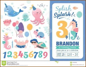 Under The Sea Birthday Party Invitation Template