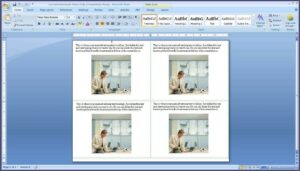 Vertical Postcard Template Word