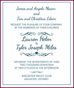 Wedding Invitation Wording Samples Bride And Groom Hosting