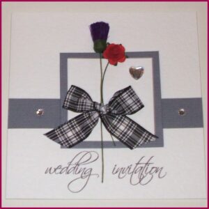 White Rose And Thistle Wedding Invitations