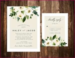 White Rose Wedding Invitations