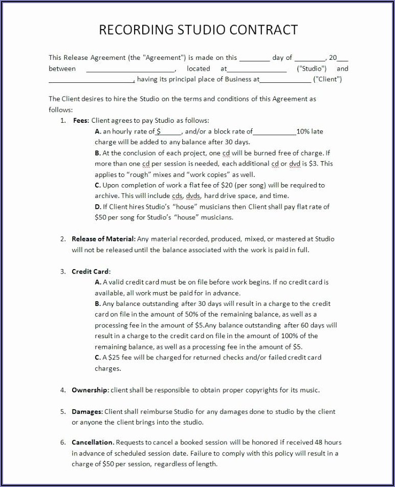 Work For Hire Agreement Template Free