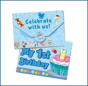 1st Birthday Invitation Card Template For Baby Boy