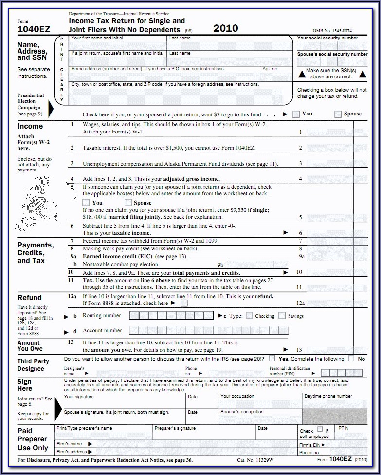 2014 Form 1040a Instructions
