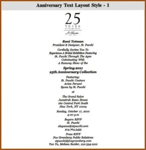 25th Anniversary Program Template