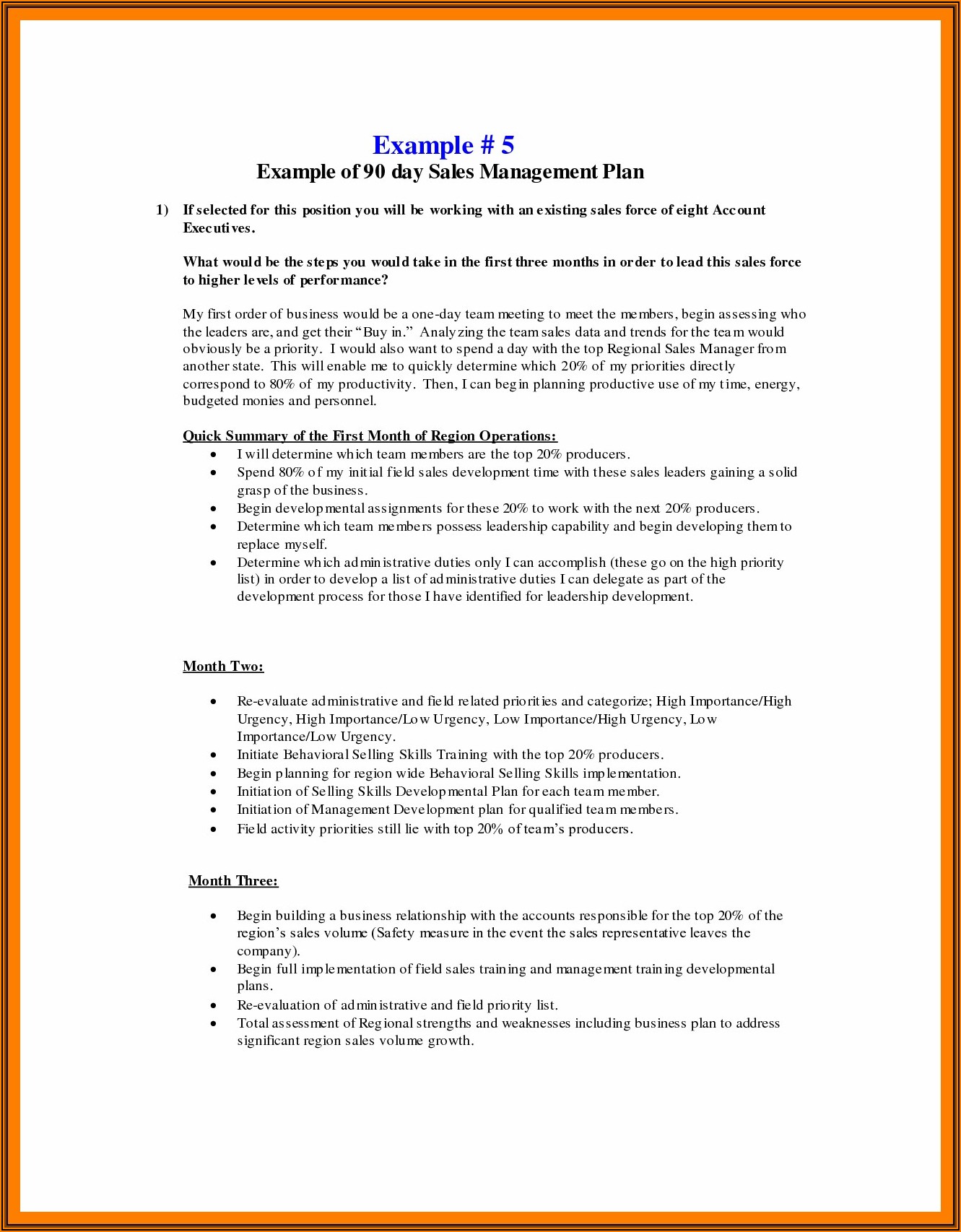 30 60 90 Day Medical Sales Plan Template Free