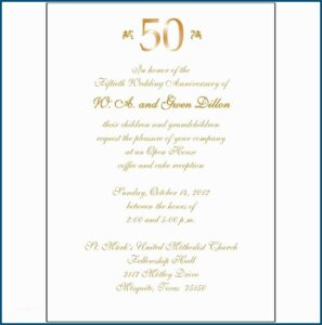 50th Wedding Anniversary Invitations Templates Free Download