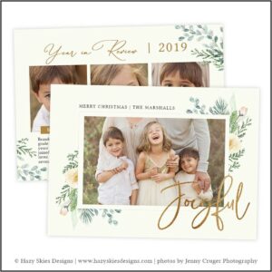 5x7 Christmas Card Templates