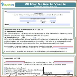 60 Day Eviction Notice Template