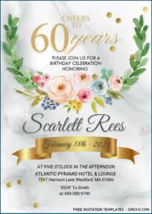 60th Birthday Invitation Designs Free