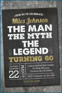 60th Birthday Invitation Ideas For Dad