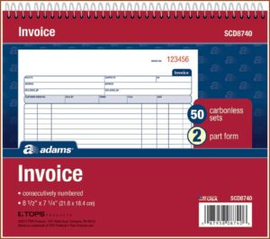 Adams Carbonless Job Invoice Forms