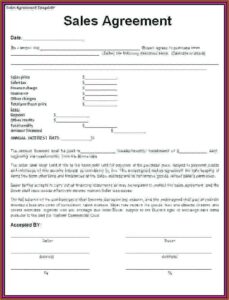 Agreement To Sell House Format