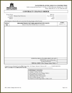 Aia Change Order Form Free Download